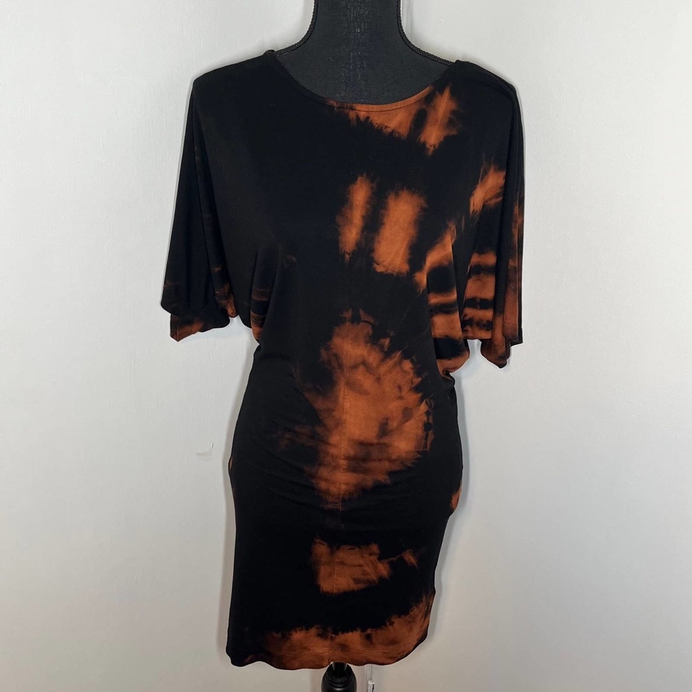 Allsaints Darcy Dress Black Bleach Dyed Reworked Womens Size 2